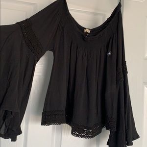 Black loose fit Hollister top